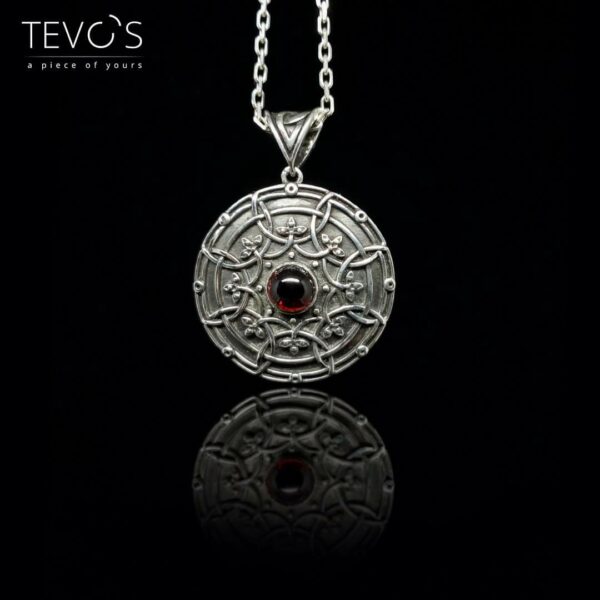 Pendant with Natural Garnet